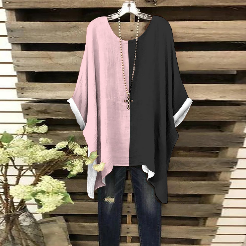 Colorblocked - Batwing Blouse
