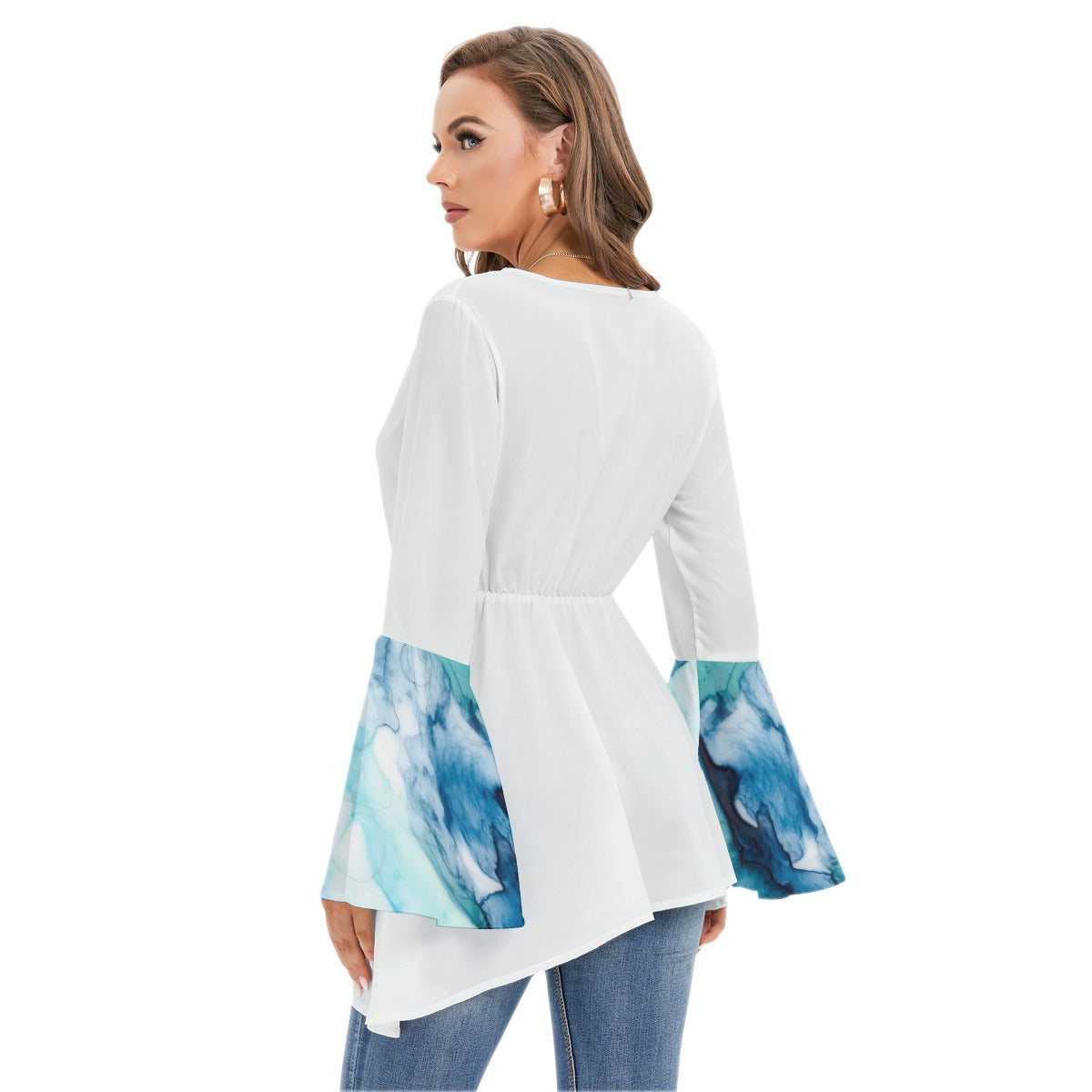 Salt Water Flair - Bell Sleeve Blouse