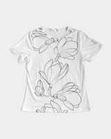 
              B&W Floral - Fitted Tee
            