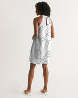 
              B&W Floral - Halter Dress
            