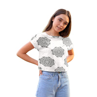 
              B&W Kaleidoscope - Crop Tee
            