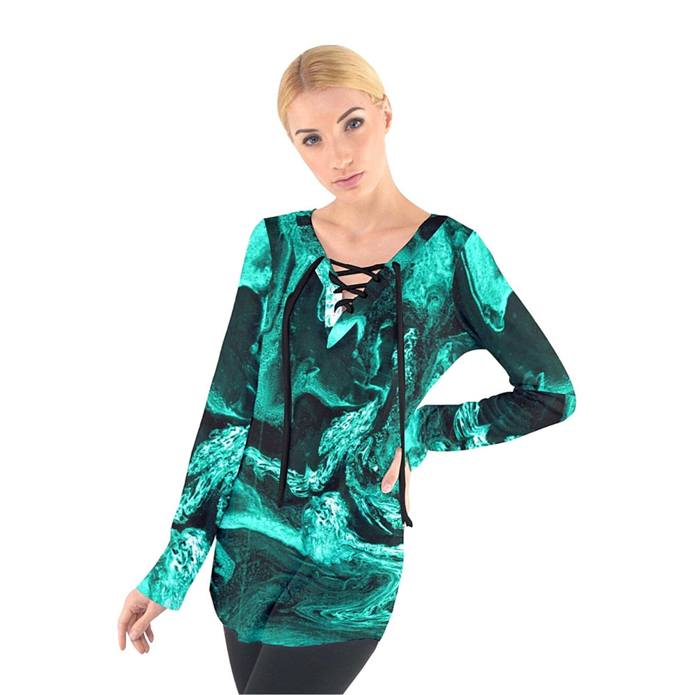 Gems from Embers - Lace-up Shirt