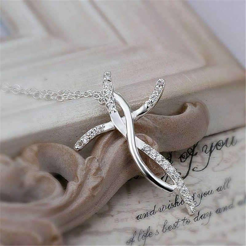 Twisted Cross Necklace (Sterling .925)
